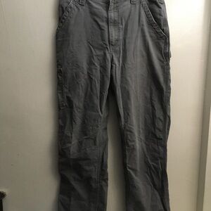 Men’s Carhartt B151 Canvas Carpenter Pants Loose Original Fit 34x36 Gray